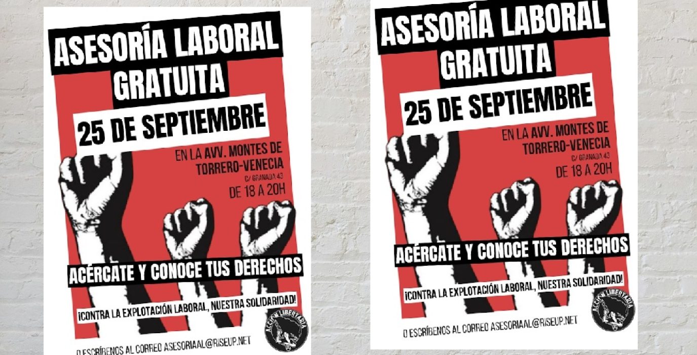 cartel asesorias accion libertaria ZGZ Aragón