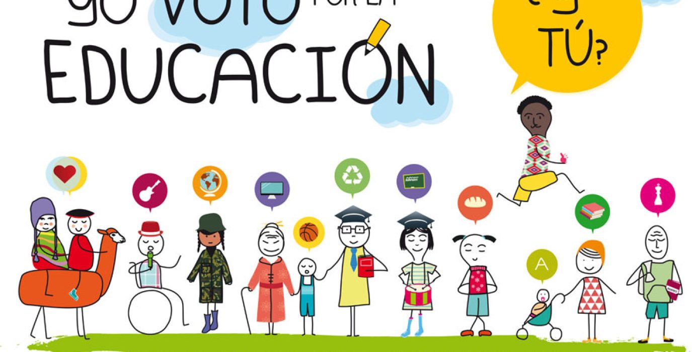 Cartel de la recién terminada Semana de Acción Mundial por la Educación.