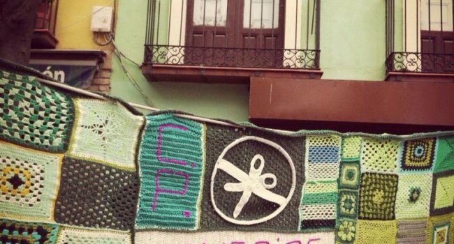 Pancarta realizada por los y las alumnas del CEIP Tenerías. Foto: AMPA Tenerías