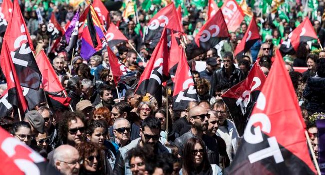 Foto de archivo de CGT en una movilización. | Foto: CGT