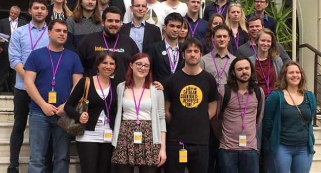 Representantes de las juventudes de Alianza Libre Europea (ALE).