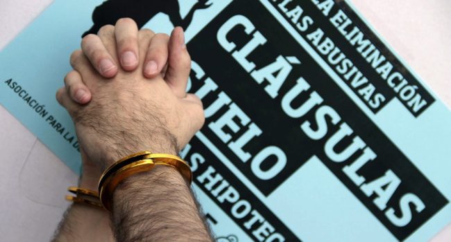 Protesta contra las cláusulas suelo.