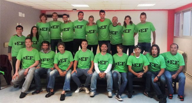 El colectivo de docentes de Educación Física. Foto: Marea Verde