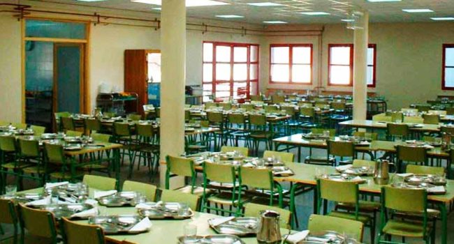 Foto de archivo de un comedor escolar aragonés. | Foto: PCE Aragón