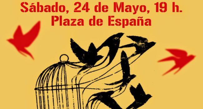 Cartel de la convocatoria de este sábado en Zaragoza.