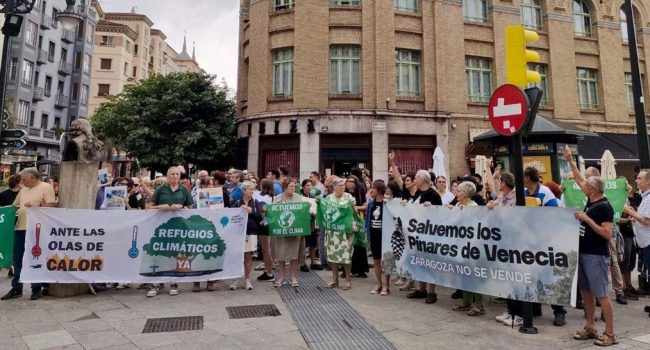 Un instante de la concentración. | Foto: Alianza por la Emergencia Climática