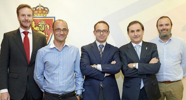 Christian Lapetra, Fernando Sainz de Varanda, Carlos Iribarren, Fernando de Yarza y Fernando Rodrigo, forman el consejo de administración de la Fundación Zaragoza 2032.