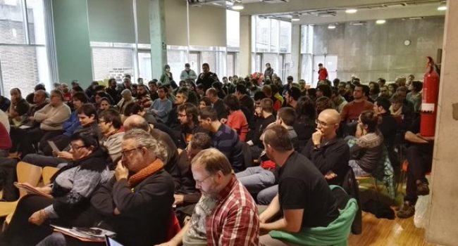 Reunión del Consell Polític  y del Grup d'Acció Parlamentària de la CUP. Foto: @cupnacional