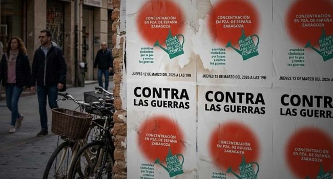 Recreación de cartelería de la concentración generada con IA