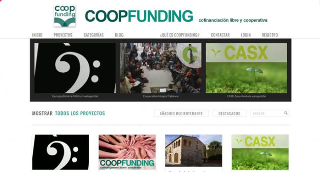 "Habilitar el micromecenaje web para facilitar el acceso a la financiación colectiva, dar a conocer proyectos cooperativos, facilitarles hacer red y promover la autogestión y la sostenibilidad", los objetivos de CoopFunding.