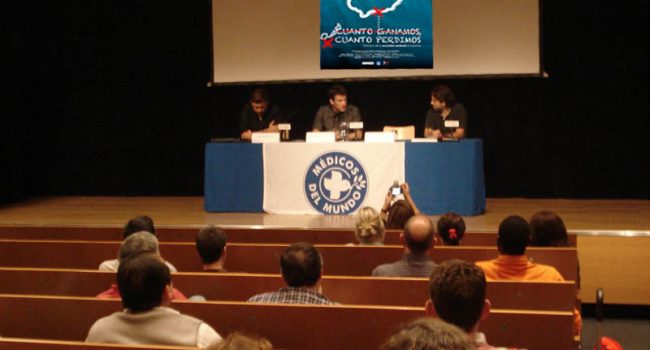 Presentación en Zaragoza del documental. Foto: Patricia Escartín (AraInfo)