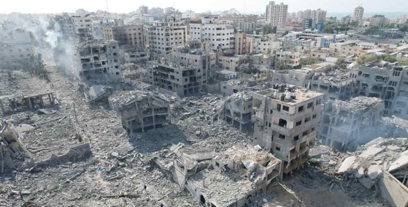 Destrucción israelí de Gaza. Foto: UNRWA