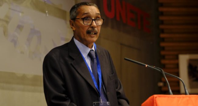 Jatri Aduh, presidente del Parlamento Saharaui. Foto: Contramutis