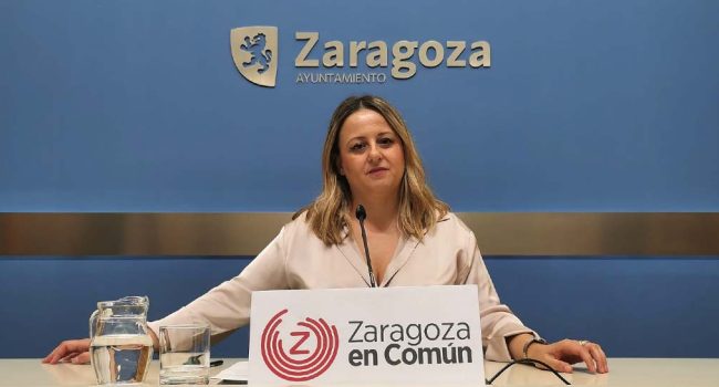 Elena Tomás Bona, portavoz de Zaragoza en Común, en una imagen de archivo | Foto: ZeC