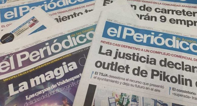 Ejemplares de El Periódico de Aragón | Foto: CCOO Aragón