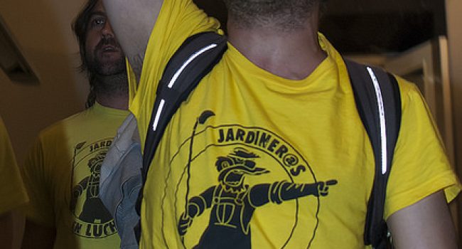 Huelga de las y los jardineros de Zaragoza. Foto: Diego Díaz (AraInfo)