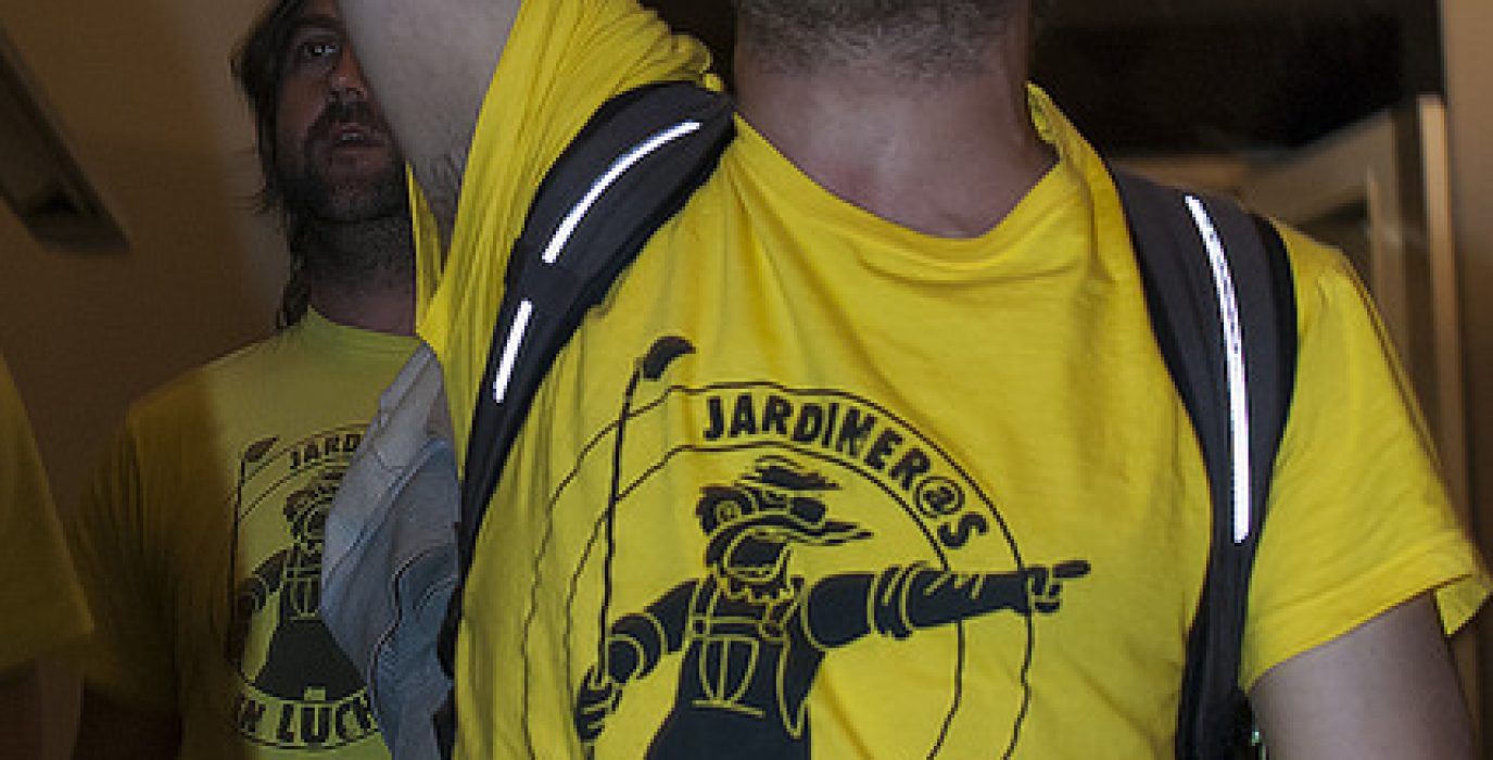 Huelga de las y los jardineros de Zaragoza. Foto: Diego Díaz (AraInfo)