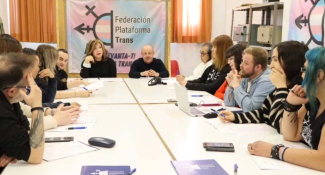 Un instante de la asamblea de entidades. | Foto: Plataforma Trans