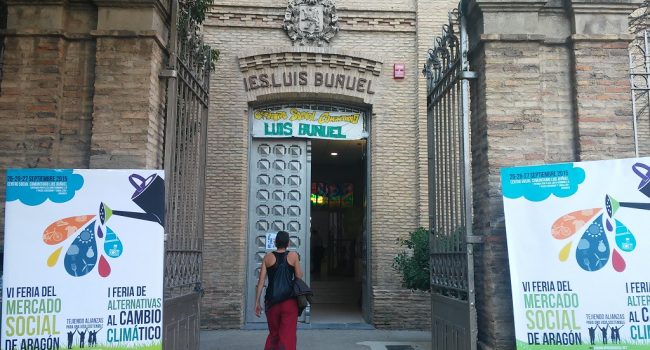 El CSC Luis Buñuel volverá a acoger la Feria del Mercado Social Aragón. Foto: @arainfonoticias