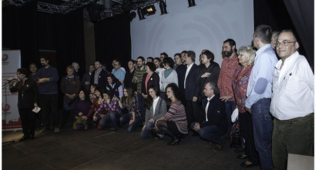 Las y los candidatos durante el acto de presentación. Foto: Primo Romero