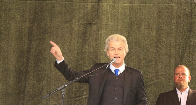 Geert Wilders en un acto de Pegida, organización xenófoba alemana. Foto: 
Metropolico.org (CC BY-SA 2.0)