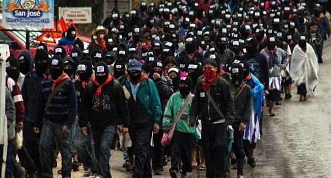 Marcha zapatista en Chiapas. Foto: Aporrea.org