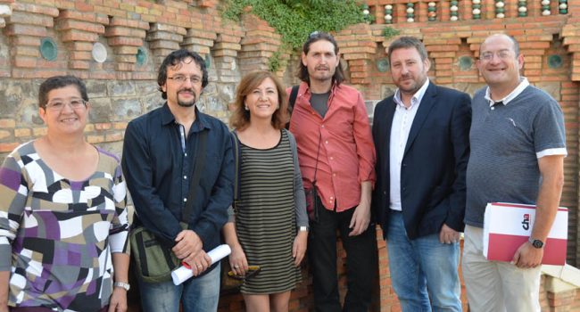 Representantes de CHA: Francisca Marzo (Alcaldesa de Cuevas de Almudén), Ángel Sánchez (concejal de Bronchales), Marisa Romero (alcaldesa de Villastar), Javier Carbó (alcalde de Escucha), José Luis Soro (presidente de CHA), Adolfo Villanueva (secretario territorial de CHA en Teruel). Foto: CHA