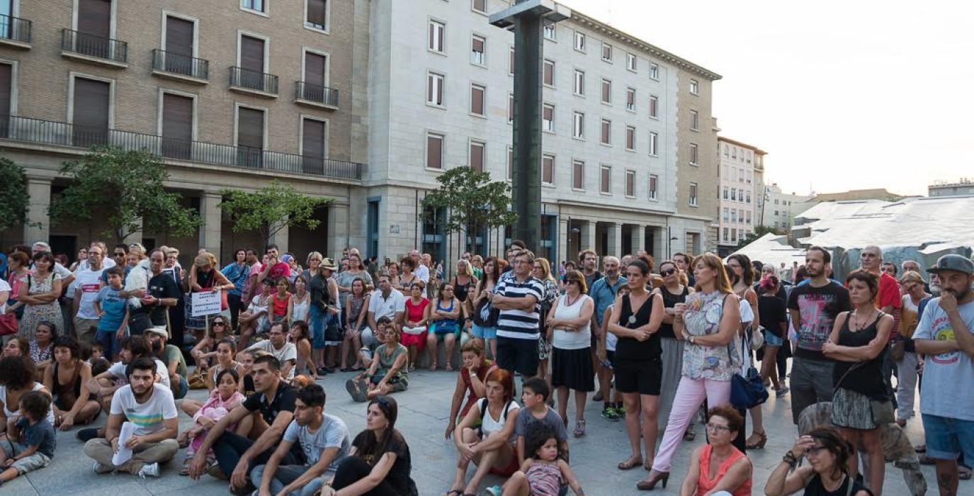 Acto de Grupo Ayuda al Refugiado en Zaragoza. Foto: Pablo Ibáñez (AraInfo)