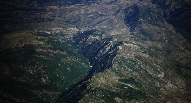 Vista del Parque Natual de Guara. | Captura tratada de Google Earth