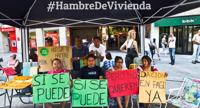 #HambreDeVivienda. Foto: Stop Desahucios Zaragoza