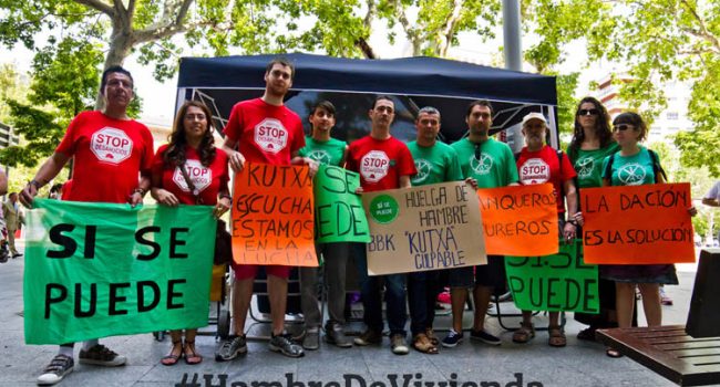 #HambredeVivienda. Foto: Stop Desahucios Zaragoza.