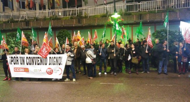 Concentración de las y los trabajadores de Hostelería.