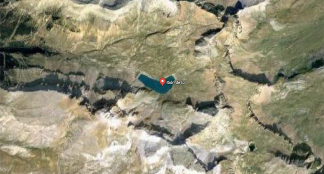 Ibon de Ip en el Pirineo. Foto: Google Maps