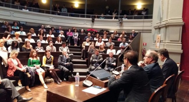 Fernando Gimeno durante la clausura de la jornada que se ha celebrado en la Universidad de Zaragoza.