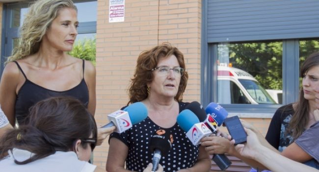La consejera de Ciudadanía y Asuntos Sociales, Victoria Broto, comparece ante los medios. Foto: Aragón Hoy.