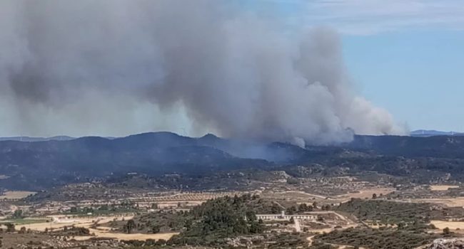 Estabilizado el incendio en Nonaspe, pero se mantiene la alerta amarilla por incendios en la zona suroriental del país