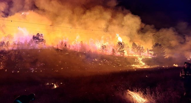 Imagen difundida por ATBrif en ‘X’ del incendio de Las Peña de Riglos