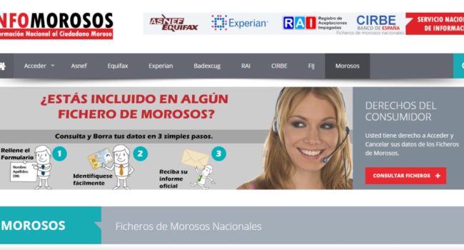 Imagen de la web denunciada por ADICAE.