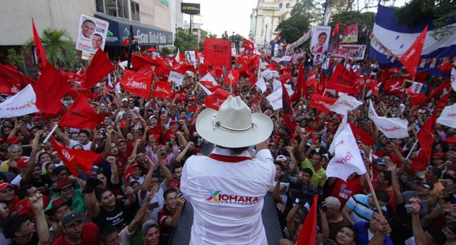 Partido Libre de Honduras convoca este sábado una gran movilización para rechazar resultados electorales. Foto: Hondudiario