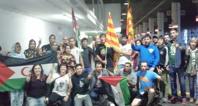 La Brigada Aragón-Sahara ha sido recibida a su llegada a la capital aragonesa por amigas y compañeros. Foto: @arainfonoticias