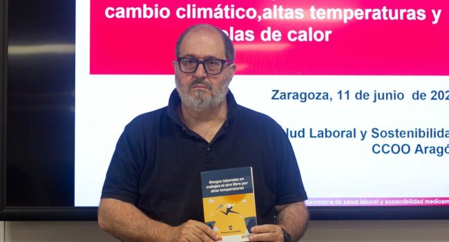 Luis Clarimón, responsable de salud laboral de CCOO Aragón