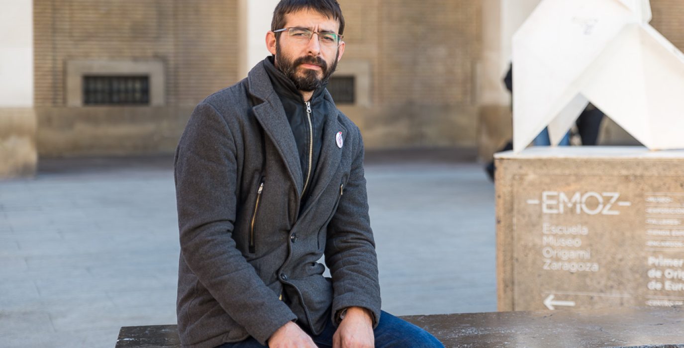 Álvaro Sanz, coordinador general de IU Aragón. Foto: Pablo Ibáñez (AraInfo)