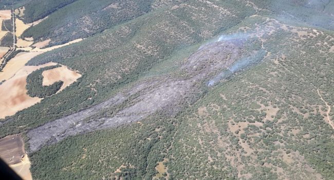 uno de los incendios ya extinguido