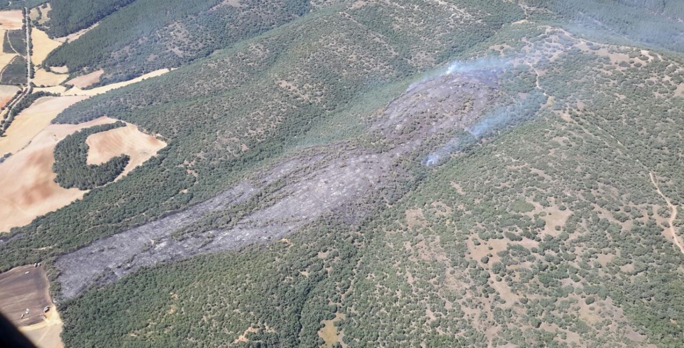 uno de los incendios ya extinguido