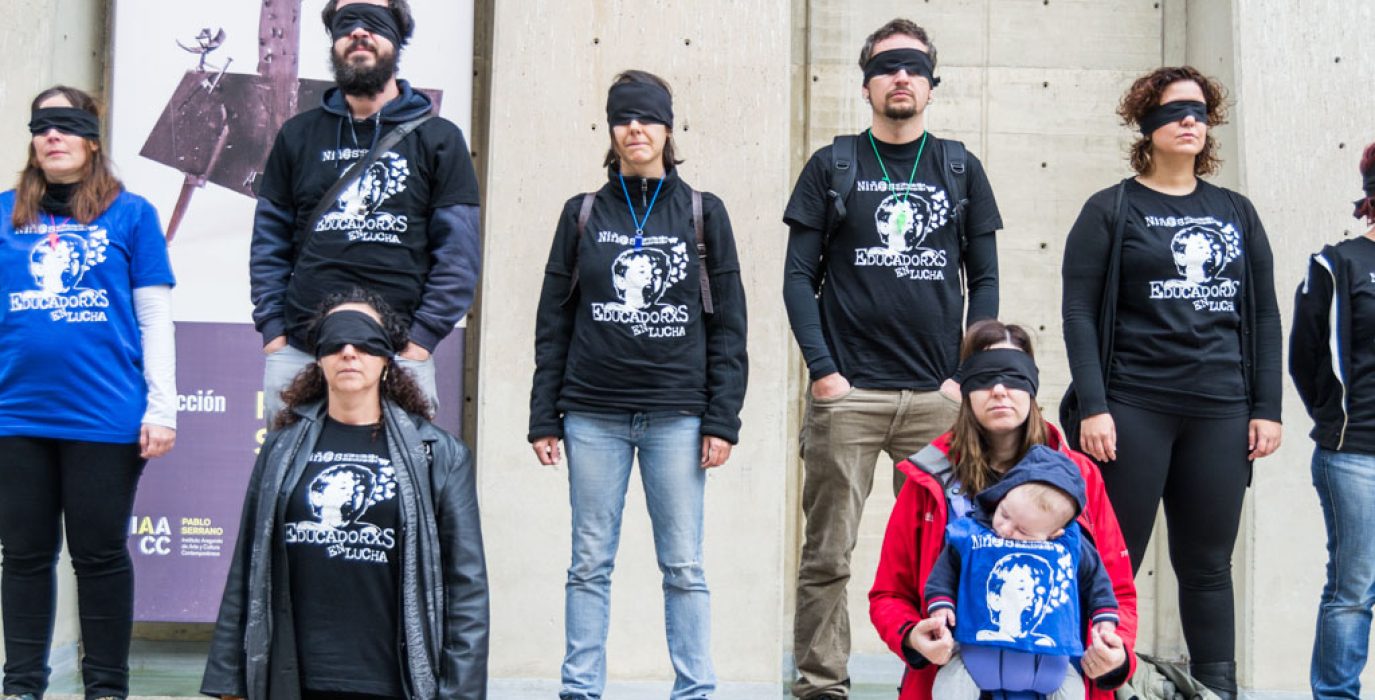 Imagen de archivo de una protesta de Educadores en Lucha. Foto: Pablo Ibáñez (AraInfo)
