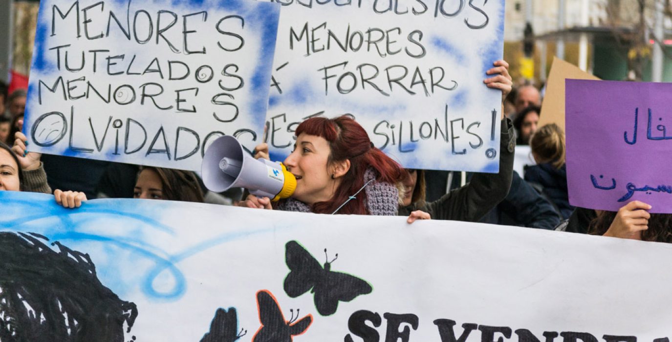 La plantilla del COA mantiene la huelga desde el 1 de noviembre. Foto: Pablo Ibáñez (AraInfo)