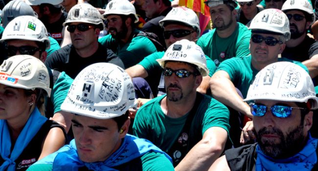 Mineros aragoneses en Madrid. Foto: El Ventano