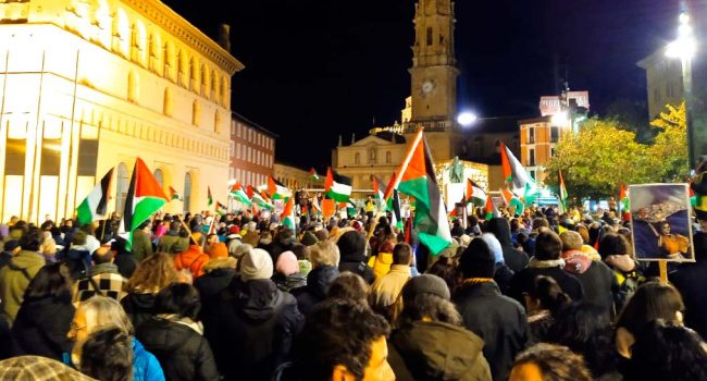 Manifestación por Palestina celebrada el pasado 20 de enero en Zaragoza | Foto: Aragón con Palestina