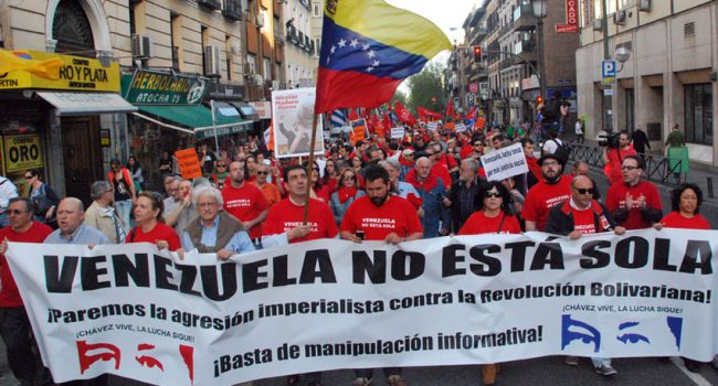 Marcha de apoyo a Venezuela en Madrid. (Archivo)