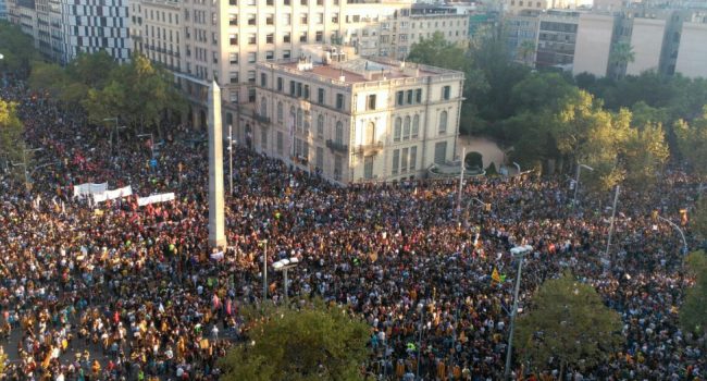 Imagen de la marcha sindical en Barcelona. Foto: La Directa.